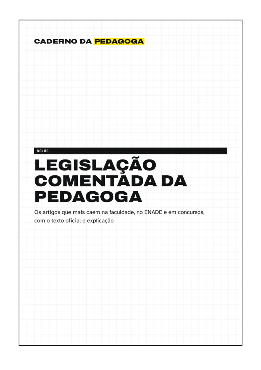Capa da Legislação Comentada da Pedagoga
